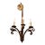 Paul Ferrante Antique Dutch Metal Leaf Iris Chandelier For Sale