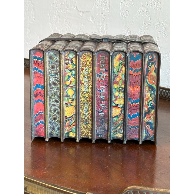 Early 1900s Faux Books Biscuit Tin For Sale In West Palm - Image 6 of 7