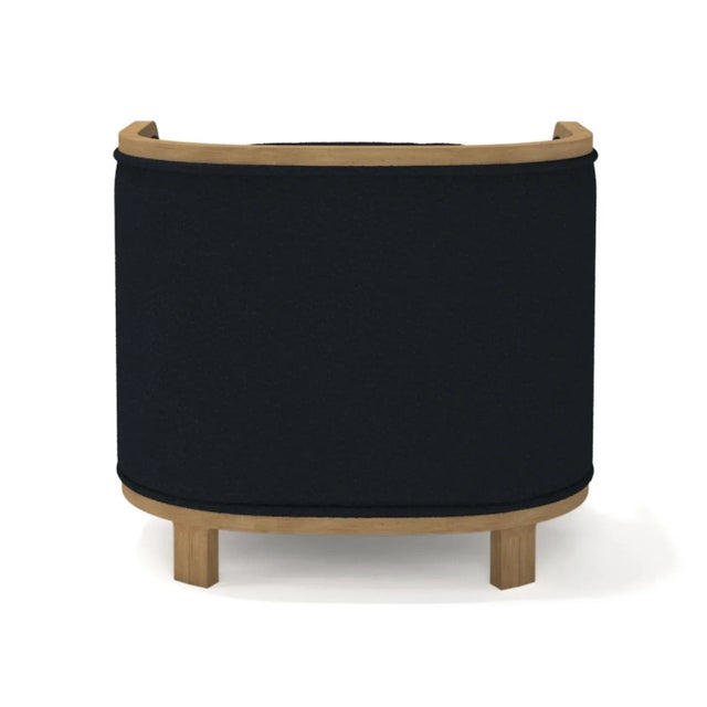 Contemporary Odette Curvy Club Chair with Natural Oak Wood Frame from Fred & Juul For Sale - Image 3 of 8