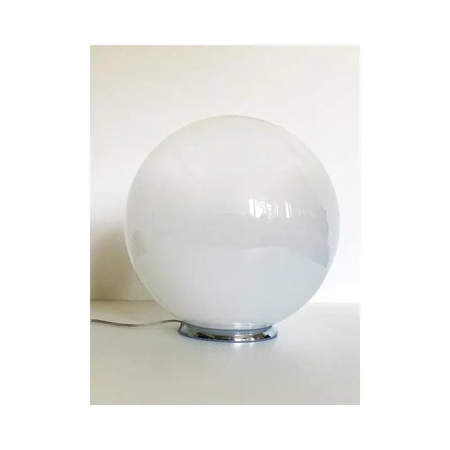 Scenographic Murano Vanished-White Murano Glass Table Lamp by Simoeng For Sale - Image 9 of 9