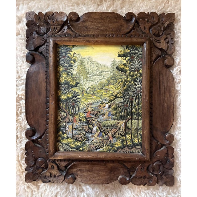 Md Bawa Kutuh Sayan, Balinese Scene, Oil on Canvas For Sale - Image 3 of 14