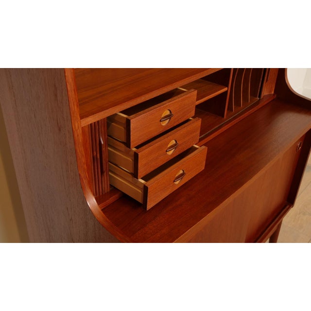 Vintage Highboard Shelf in Teak attributed to Johannes Sorth, 1965 For Sale - Image 15 of 17