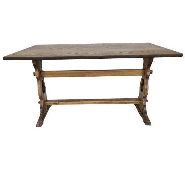 Oak Veneer and OSB Dining Table, 1970s For Sale