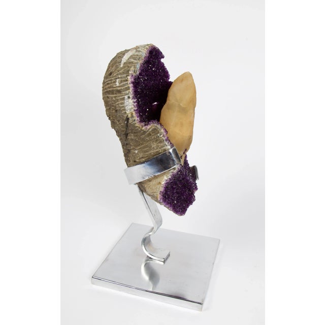 Gem Grade Amethyst Geode Sculpture, Uruguay For Sale - Image 4 of 9