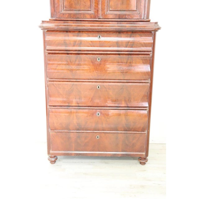 Antique Mahogany Tall Chest of Drawers, 1850s For Sale - Image 11 of 16