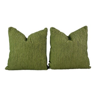 Jane Shelton Somerset 19”x19” Feather Down Pillows - A Pair For Sale