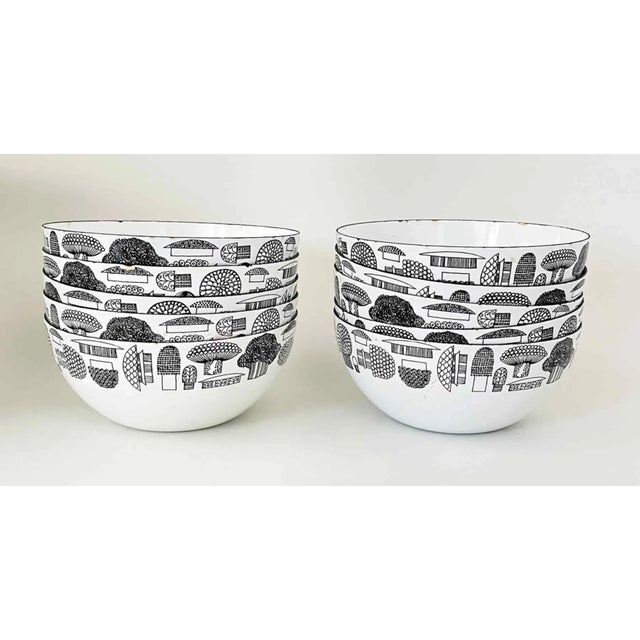 Mid Century Modern l Enameled Bowls - Set of 11 For Sale - Image 12 of 13