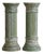Antique Italian Neoclassical Green Marble Fluted Pedestal For Sale