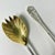 Gold Vintage Hollywood Regency Art Deco Boho Chic Etched Plated Stainless Salad Utensils - A Pair For Sale - Image 8 of 12