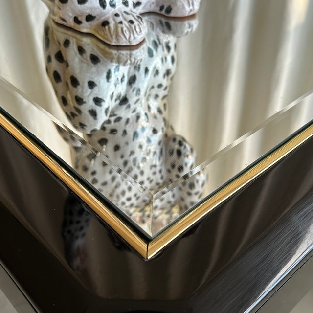 Wood Mid-Century German Mirror Top Coffee Table, 1950s For Sale - Image 7 of 12