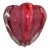 Beautiful Vintage Tokyo Glass Murano Style Art Glass Bowl / Centerpiece – Cranberry Pink Controlled Bubble Glass, 8 LBS For Sale