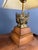 Wood Pair of 1970s Marbro Asian Influenced Brass and Mahogany Table Lamps For Sale - Image 7 of 12