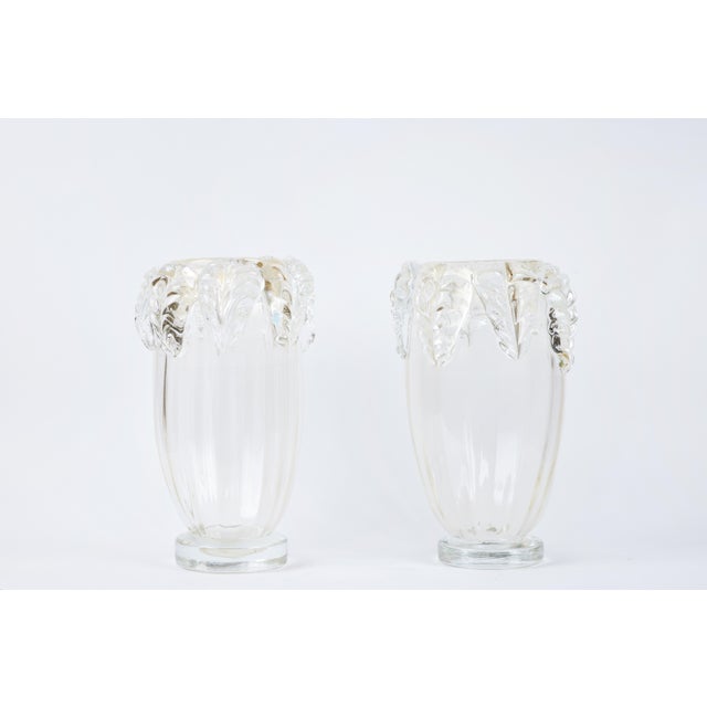 22k Gold Flecked Murano Glass Vases - A Pair For Sale - Image 4 of 5