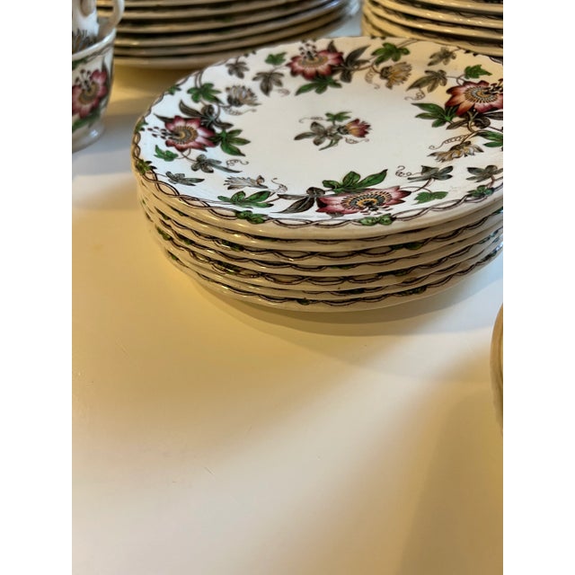 19th Century Circa 1860 English Minton Passion Flower Transfer Ware Dinnerware Set- 43 Pieces For Sale In Dallas - Image 6 of 13
