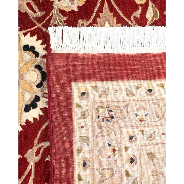 2000 - 2009 Mogul, One-of-a-Kind Hand-Knotted Area Rug - Red, 12' 0" x 14' 8" For Sale - Image 5 of 8