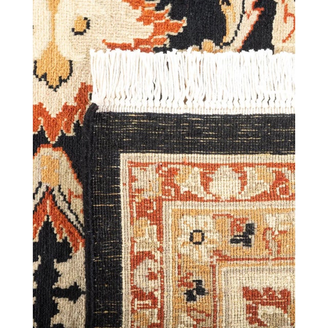 2000 - 2009 Mogul, One-of-a-Kind Hand-Knotted Area Rug in Black , 9' 0" x 12' 5" For Sale - Image 5 of 8