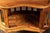 Brown Antique Oak and Glass Serpentine Curio Cabinet For Sale - Image 8 of 12