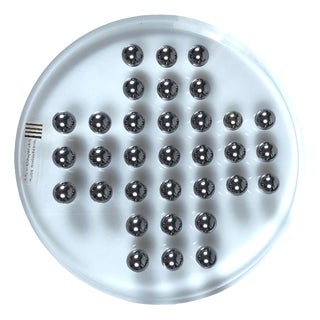 Solitaire Game in Acrylic Glass by Felice Antonio Botta, Italy, 1970s, Set of 34 For Sale