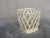 1950s Vintage Woven Lattice Decorative Ceramic Basket Napkin Holder For Sale - Image 5 of 10