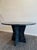 Vintage 1980s Postmodern Black Blue Night Granite Dining Entry Table For Sale In Chicago - Image 6 of 10