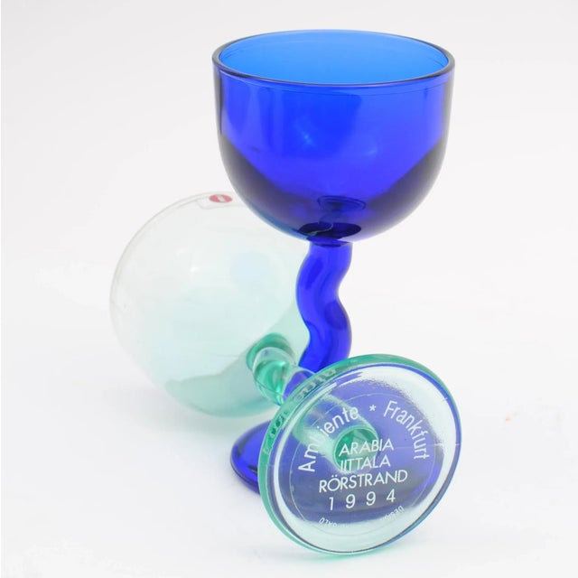 Iittala Messulasi Wine Glasses by Markku Salo for Iittala, 1990s, Set of 2 For Sale - Image 4 of 6