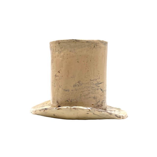 Large White Ceramic Top Hat Sculpture, France, 1950s For Sale - Image 15 of 18