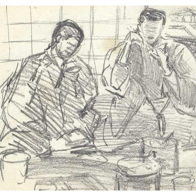 1907 drawing of figures in traditional Japanese outfits. Some sketches from this sketchbook are dated 1907 and/or signed...