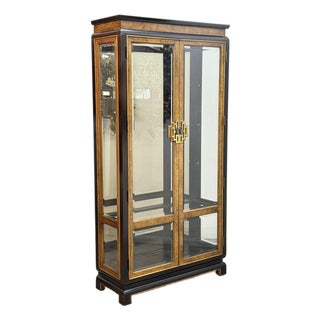Vintage Asian Modern Curio Cabinet For Sale
