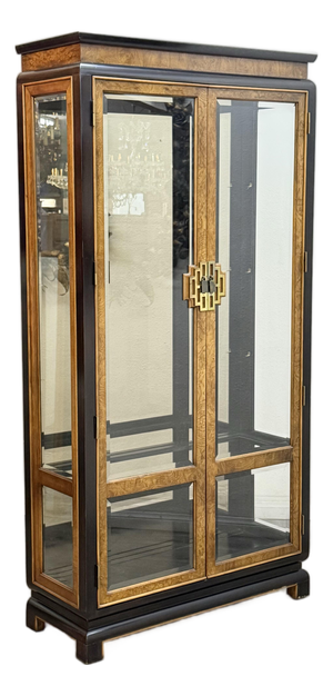 Vintage Asian Modern Curio Cabinet