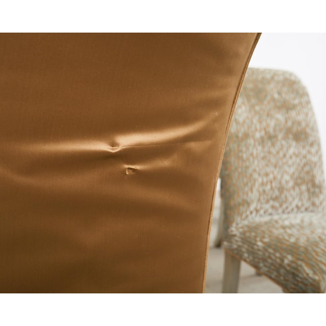 Set of Ten Parsons Dining Chairs With Pollack Fabric For Sale - Image 12 of 12