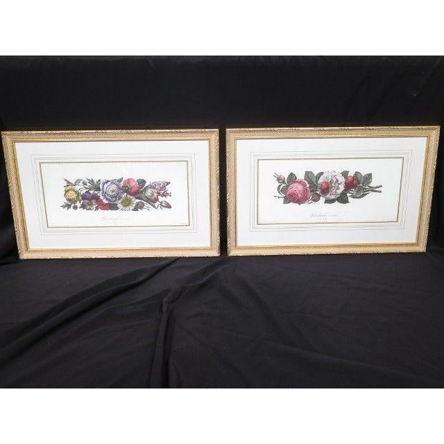 W. King Ambler Gold Framed Floral Prints a Pair Chairish