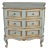 Painted French Commode With Gilt Accents For Sale