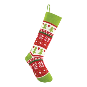 Tree Fair Isle Knit Stocking