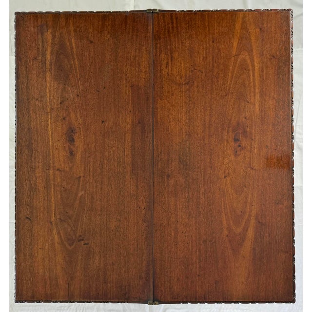 A Nautical Inspired 18th C. English George III Mahogany Triple Fold-Over Games Table For Sale - Image 10 of 15