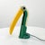 Plastic Sea Green & Yellow Toucan Lamp by H.T. Huang for Huanglite, 1980s For Sale - Image 7 of 7
