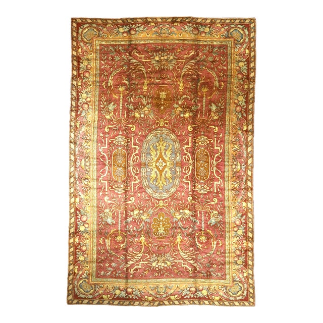 Antique French Savonnerie Rug 12'0" X 18’5” For Sale