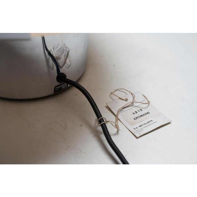 Metal Model 4919 Mushroom Lamp in Chrome and Acrylic attributed to Gaetano Sciolari for Metalarte, 1983 For Sale - Image 7 of 9