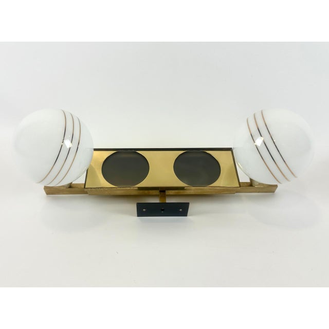 Art Deco Brass Wall Lamp, 1920s For Sale - Image 4 of 10