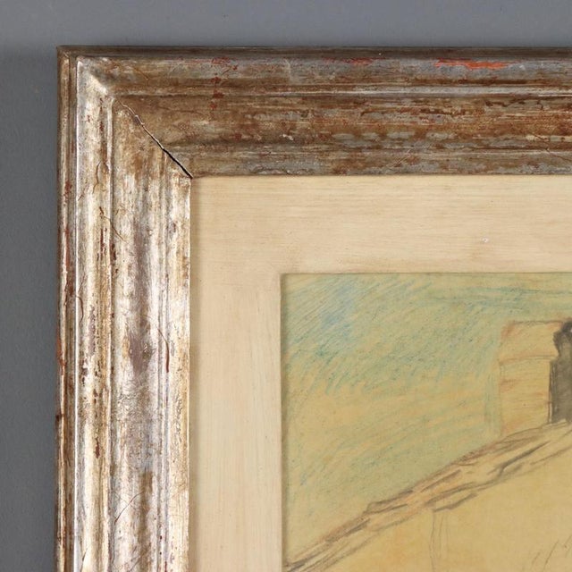 Mario Cavaglieri, Countryside View, Pencil on Paper on Canvas For Sale - Image 8 of 10