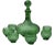 Rustic European Midcentury Italian Green Textured-Glass Decanter & Glasses Set- 7 Pieces For Sale - Image 3 of 10