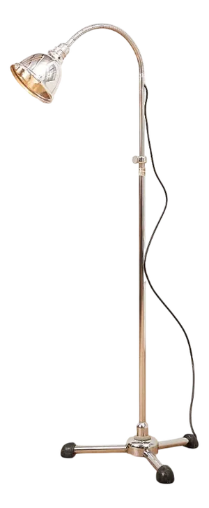 Model 8224/ 44 Gooseneck Floor Lamp in Chrome-Plated Metal by Christian Dell, 1930s-1940s