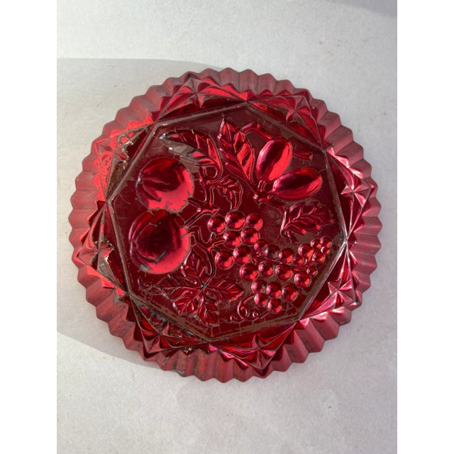 Mid-Century Modern Cranberry Mercury Glass Dish For Sale - Image 3 of 6