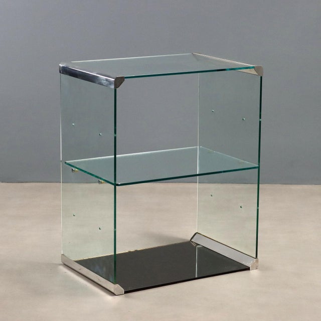 Vintage Italian Glass Brass Shelf from Gallotti & Radice, 1960s For Sale - Image 9 of 9