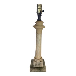 1940s Marble Column Lamp For Sale