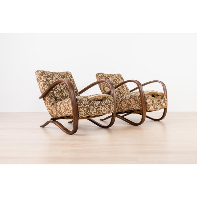 Vintage Art Deco Lounge Chairs by Jindřich Halabala for Thonet, 1930s, Set of 2 For Sale - Image 6 of 15