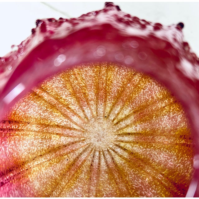 Pink Sea Urchin Art Glass Vase For Sale In San Francisco - Image 6 of 6