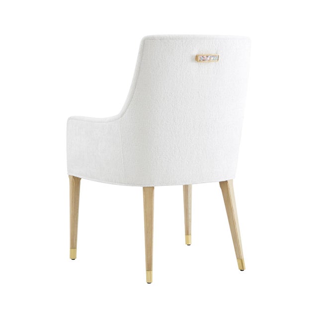 Art Deco Light Hollywood Regency Style Upholstered Armchairs- Set of 2 For Sale - Image 3 of 8