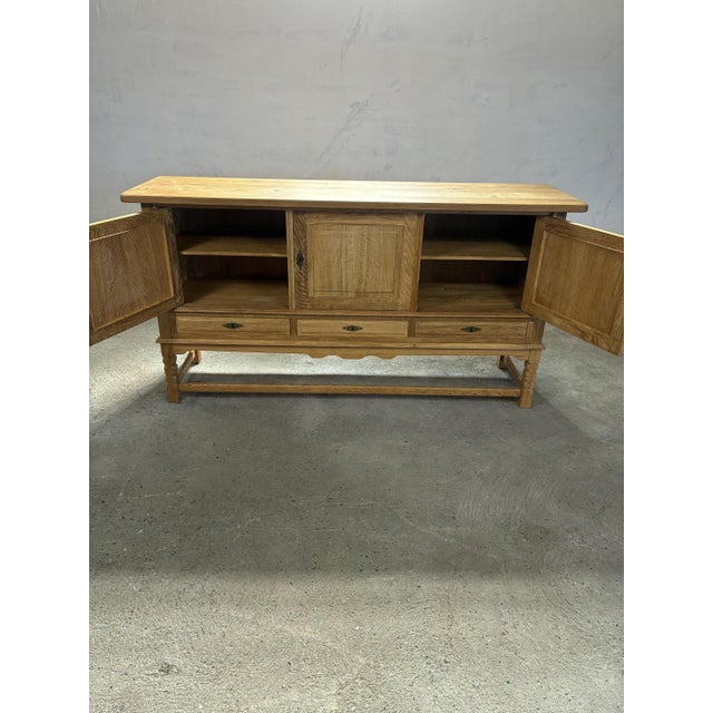 Oak Sideboard in style of Henning Kjærnulf, 1970s For Sale - Image 10 of 18