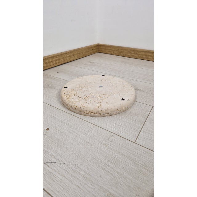 Pocket Emptiers in Turned Travertine from Up & Up, 1970s, Set of 2 For Sale - Image 16 of 18