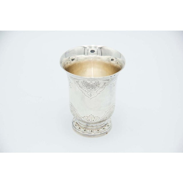 Silver Cup with Floral Motifs For Sale - Image 3 of 3